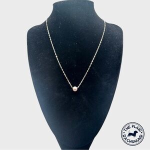 Pale Pink Pearl on Silver Chain